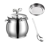 Oil Strainer Pot Grease Can, 1.5L/2 L Stainless Steel Oil Storage Can Container with Mesh Strainer, Spatula, Lid, Fat Separator Jug Storage Pot for Storing Frying Oils and Cooking Grease