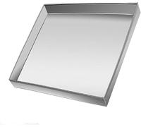 Oil sump collection tray, outdoor drip for air conditioning systems | Mobile Stainless steel tray for oil collection containers, 5 cm raised edge, without holes(40x40cm/15.7x15.7in)