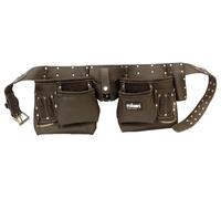 Oil Tan Double Pouch Leather Tool Belt - 68885
