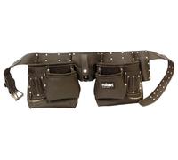 Oil Tan Double Pouch Leather Tool Belt - 68885