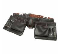 Hilka 77705002 Heavy Duty Oil Tanned Leather Double Tool Belt,Brown