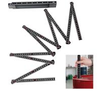 Oil Tank Level Gauge, Watchman Oil Tank Monitor with 2M 10-Fold Design, Heating Oil Tank Level Gauge for Accurate Measurement, Durable Wooden Folding Ruler