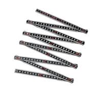 Oil Tank Measuring Stick, 2m Folding Ruler, 10-Fold Measuring Solid Wooden Fuel Gauge Stick Ruler for Deep Storage Tanks, Oil Tank Metre Rulers Featuring Two Scales of Centimeters and Inches (Black)