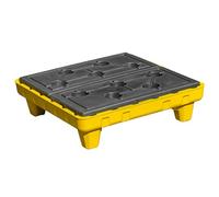 Oil Tank Spill Tray,Spill Containment Platform,Anti-Slip Storage Spill Platform,Warehouses Factory Garage Industrial Uses Leakproof Tray,Modular Stackable Oil Drums Palle,25.59x25.59x6.69in/