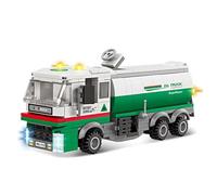 Oil Tanker Truck Building Block Set - 321 PCS City Construction Vehicle Bricks Kit, Engineering Truck Model, City Street View, Home Office Decor, STEM Education Toy, Creative Gift for Adult, Kid 6+