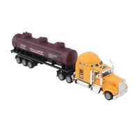 Oil Tanker Truck Toy Pull Back Vehicle Model Alloy and Plastic with Realistic Details Opening Doors for Kids Boys Birthday