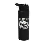 Oil Tanker - Vintage Big Container Ship Lover Stainless Steel Insulated Water Bottle