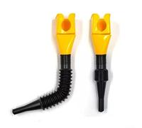 Oil Transfer Funnel with Square Form Factor for Refueling Cooking and Workshop Applications Requiring Precision Flow Control (yellow)
