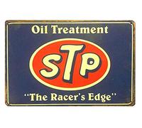 Oil Treatment Stp Racer Edge Style Metal Sign Wall Decor Poster Metal Sign 8X12 Inches