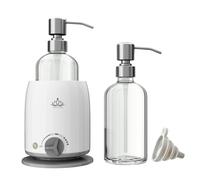 Oil Warmer Dispenser Heated Accelerated Absorption with Perspectivity Glass Bottle Massage Oil Lotion Warmer Heater for Massage Therapy Spa