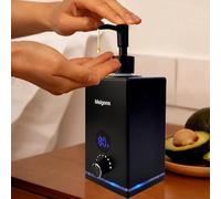 Oil Warmer for Massage, Massage Oil Warmer, Body Oils Heater for Spa, with Two Oil Bottle Dispenser, Adjustable Temperature (Black)