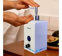 Oil Warmer for Massage, Massage Oil Warmer, Body Oils Heater for Spa, with Two Oil Bottle Dispenser, Adjustable Temperature (White)