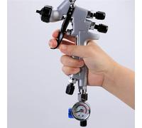 Oil Water Trap Filter Having Pressure Gauge in-line Air Regulator for Pneumatic Tools Airbrushes Copper Body 12.5mm Thread Blue - Moisture Rust Particulates