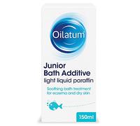 Oilatum Junior, Treatment for Eczema & Dry Skin Conditions, Bath Additive, Protects Skin from Moisture Loss, Fragrance Free, Suitable for Babies & Children, 1 x 150ml