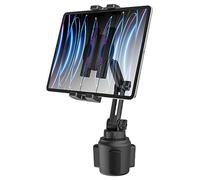 Oilcan Car Cup iPad Holder Mount, Car Cupholder Tablet Bracket with Height Adjustable Arm, Van Cup Stand for iPad Pro Air Mini, Galaxy, Lenovo, Huawei, iPhone, 4-12.9" Smartphones & Tablets
