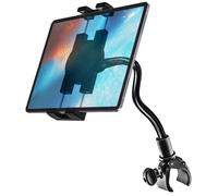 Oilcan Cross Trainer Tablet Holder, Indoor Bike Tablet Stand Mount with Adjustable Long Gooseneck, Gym Running Machine Bicycle Phone Clamp for iPad Mini Air Pro, iPhone, Samsung Tab etc (4-12.9")