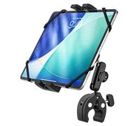 Oilcan Motorcycle Bike Boat Stroller Tablet Mount Clamp with Adjustable Aluminum Arm, Tube Pole Bar Handlebar Holder for Tablets & Phones 4-13", iPad Pro Air Mini/Galaxy Tab/Fire/iPhone