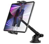 Oilcan Tablet Holder for Car Dashboard, Car Dash Suction Cup Phone/Tablet Mount Clamp with Telescopic Long Arm [Super Stable] for iPad Pro Air Mini, Samsung Tab, iPhone 13 Pro Max etc (4-12.9")