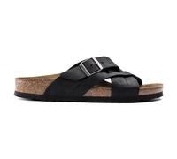 Oiled leather sandals Birkenstock Lugano Noir 38 Étroit
