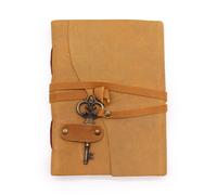 Oiled Tan Leather & Key - 200 pages - 13x18cm