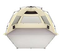 Oileus XX-Large Pop Up Beach Tent Sun Shelter for 5-6 Person Portable Sun Shade Instant Tent for Beach with Carrying Bag, Stakes, 6 Sand Pockets, Anti UV for Fishing Hiking Camping Khaki
