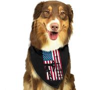 Oilfield Worker - Roughnecks- American Flag Oil Rigs Summer Dog Bandanas Girl Bulk Pet Scarf Adjustable Soft Triangle Bibs Accessories for Small Medium Large Puppy Cats