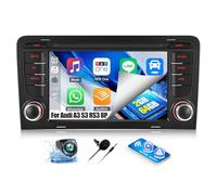 OiLiehu 2+64G Android 13 Car Stereo for Audi A3 8P S3 RS3 2003-2012 with Wireless CarPlay Android Auto, 7" Touchscreen 2 Din Radio with WiFi GPS Mirror Link Bluetooth FM RDS EQ SWC Backup Camera