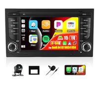 OiLiehu 4G+64G Android 15 Car Stereo for Audi A4 B7 B6 S4 RS4 Seat Exeo 2008-2012 with Wireless CarPlay Android Auto, 7'' Touchscreen with WiFi GPS Mirror Link Bluetooth FM RDS EQ SWC Backup Camera