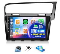 OiLiehu 4G+64G Android 15 Car Stereo for VW Golf 7 MK7 GTI 2013-2018 with Wireless CarPlay Android Auto, 10.1'' IPS Touchscreen Radio 2 Din with WiFi GPS Mirror Link Bluetooth FM RDS EQ SWC Camera