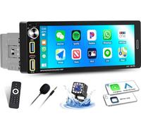 OiLiehu Single Din Car Radio with Wireless CarPlay Android Auto, 6.9'' IPS Touchscreen, MP5 Multimedia Player Radio with Bluetooth 5.2 Mirror Link FM EQ SWC USB Type-C Backup Camera