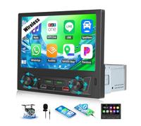 OiLiehu Single Din Car Stereo with Wireless CarPlay Android Auto, 8" Car Radio 1 Din with 1080P Touchscreen, Mirror Link, Bluetooth, FM/AM Radio, USB, DSP, EQ, SWC, Back Camera, Microphone