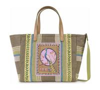Oilily Stripes Shopper Bag 28 cm green