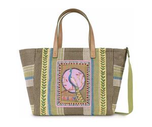 Oilily Stripes Shopper Bag 28 cm green