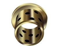 Oilless Bushings,Sleeve Bearing,Inner Diameter 12,13,15mm Shoulder Thin-Walled Oil-Free Bushing Flanging Graphite Copper 1Pcs Coupling(13 15)