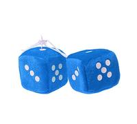 Oilmal Fuzzy Dice Dots Rear View Mirror Hangers, 1 Pair Fuzzy Dice Dots Rear View Mirror Hanger Decoration Car Styling Accessorie