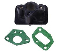 Oilmal intake manifold, Intake Manifold + 2 Pieces 40-5 43CC 52CC Brush Cutter Intake Manifold Carburetor Base Connector Admitting Pipe Carb Adaptor