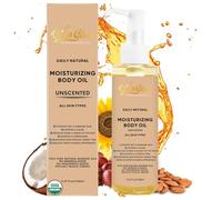 OilnGlow - 100% Pure Organic Body Oil for After Shower with Vitamin E, Coconut, Jojoba, Olive and Sweet Almond