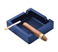 OILP Cigar Ashtray Big Ashtrays for Cigarettes Large 4 Dual-use Rest Unbreakable Outdoor Silicone-Navy