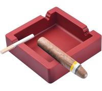 OILP Cigar Ashtray Big Ashtrays for Cigarettes Large 4 Dual-use Rest Unbreakable Outdoor Silicone-Red