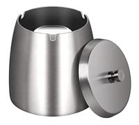 OILP Outdoor Ashtray with Lid for Cigarettes,Stainless Steel Windproof/Rainproof Ashtray for Outside Home Table (X-Large)