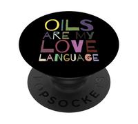 Oils Are My Love Language Essential Oil Vintage Relaxation PopSockets Adhesive PopGrip