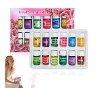 Oils for Diffuser, Pack of 12 Aromatherapy Diffuser Oil Fragrances for the Home, Long Lasting 3 ml, Naturally Soothing Fragrances for Air Freshener, Evaporator for Use in Car, Sleep and