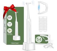 OILSAO Electric Flosser for Teeth, Water Flosser Alternative with 5 Speeds + 54 Refill Heads, 5X Cleaning & 60 Day Battery Life, Oscillation Gliding for Sensitive Gum Care, Dentist Recommended -White