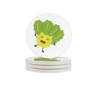 Oilseed Rape Round Diatomaceous Earth Coaster Set - Natural, Eco-Friendly, Fast-Absorbing Circular Coasters (1/2/4/6-Piece Pack) With Full-Print Design & Smooth Rounded Edges