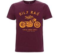 Oily Rag Vintage T-Shirt Bobber Works Heritage Burgundy
