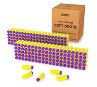 OIMIO Half Length Short Darts 200PCS Compatible with Nerf Pro, Dart Zone Nexus Pro, Aeon Pro, Max Stryker, Worker Short Dart Blasters, Foam Dart Refill Pack (yellow1.3)