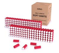 OIMIO Half Length Short Darts 200PCS Compatible with Nerf Pro, Dart Zone Nexus Pro, Aeon Pro, Max Stryker, Worker Short Dart Blasters, Foam Dart Refill Pack (red1.0)