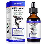 Oimmal Joint & Hip Care for Dogs, Dog Supplement Drops with Glucosamine & MSM - Complementary Feed for Everyday Mobility Nutrition, Pet Health Herbal Liquid Supplement for Dogs, Bacon Flavour, 60 ml