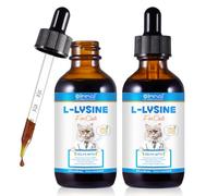 Oimmal L-Lysine for Cats - Lysine Liquid Complementary Feed for Immune Support, Eye Function & Cat Skin Coat & Daily Wellness, Easy to Use Cat Vitamin Supplement, Chicken Flavour, 2 x 60 ml (2 Pack)