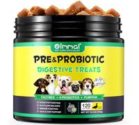 Probiotics for Dogs, 120 Natural Soft Chews with Pumpkin & Flaxseed | Pre & Probiotic Blend to Support Digestive Function, Gut Flora Balance, Immune Health & Everyday Vitality